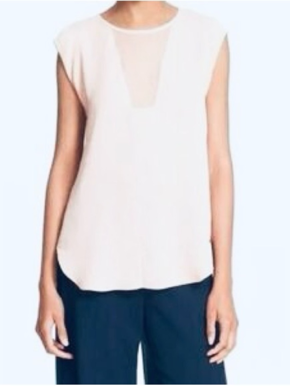 Rebecca Taylor Silk Charlie Top Ivory Size 2